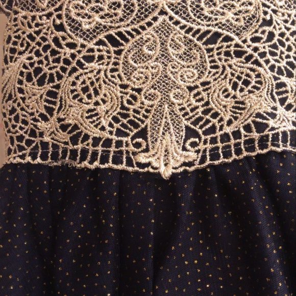 Gold and Blue Dress - Picture 5 of 5